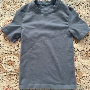 Gymshark Blue Ribbed Tee | XS
